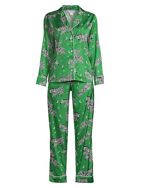 Two-Piece Zebra Print Pajama Set | Saks Fifth Avenue