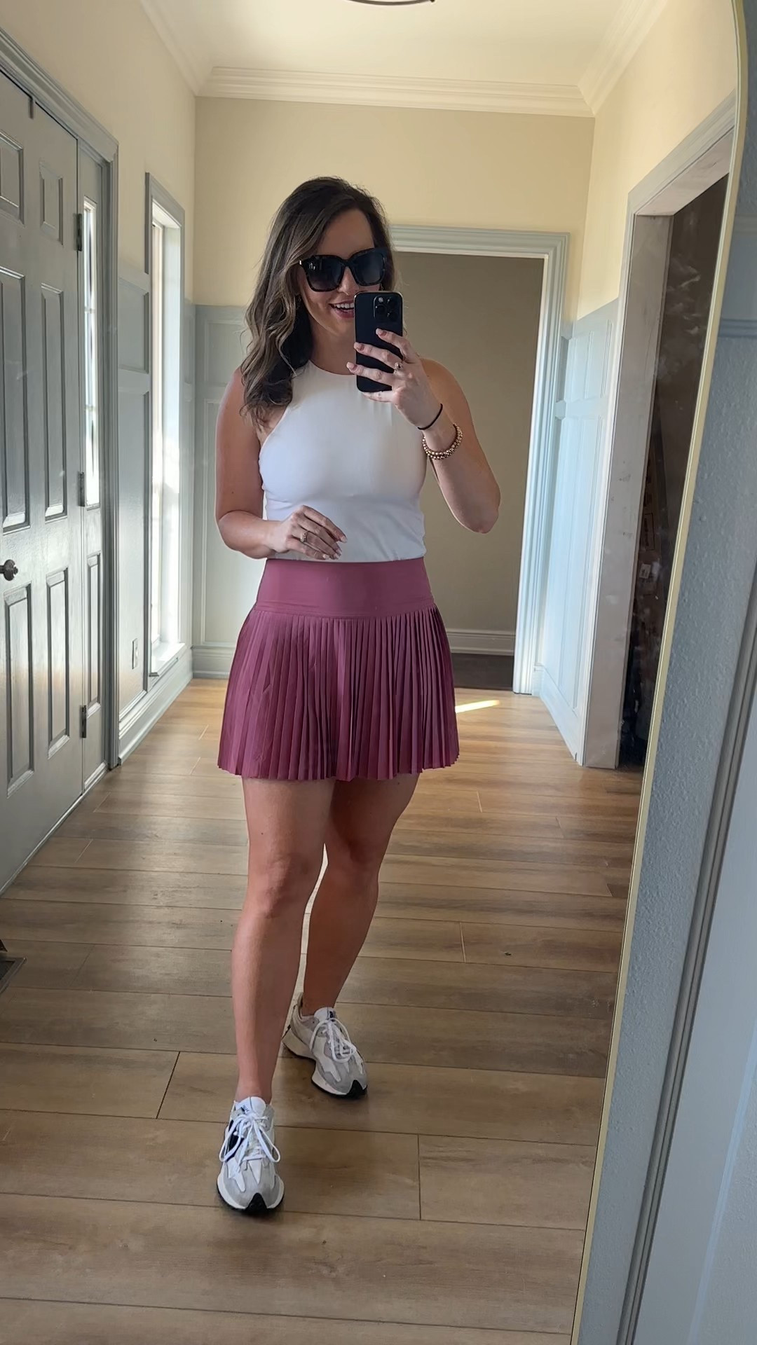 Last day of Amazon big spring sale! Loving this cute & casual spring outfits. Cutest activewear from Amazon & Target. Wearing size M in this pleated tennis skirt with built in biker shorts and M in this high neck tank with built in bra! My go to!!! 

Skirt is on deal for Amazon big spring sale. comes in a ton of colors. Cute casual active outfit for mom life, sports games, pickleball, tennis, walking, outdoor activities, you name it! 

#LTKSaleAlert #LTKActive #LTKWatchNow