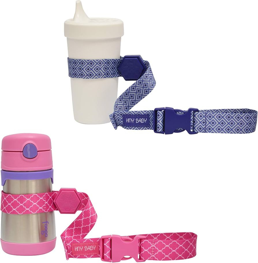 Sippy Cup Straps for Baby Bottle Toy Leash 2 Pack for Stroller High Chair Strap (Blue/Pink) | Amazon (CA)