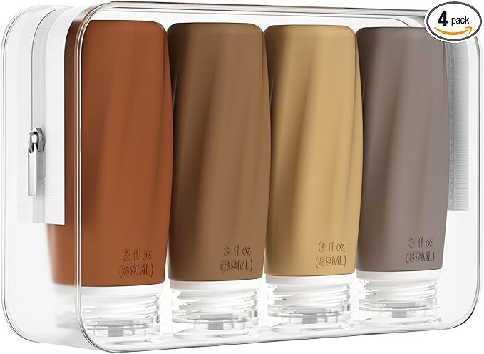 Morfone Travel Bottles for Toiletries, 3oz Tsa Approved Travel Size Containers Leak Proof BPA Fre... | Amazon (US)