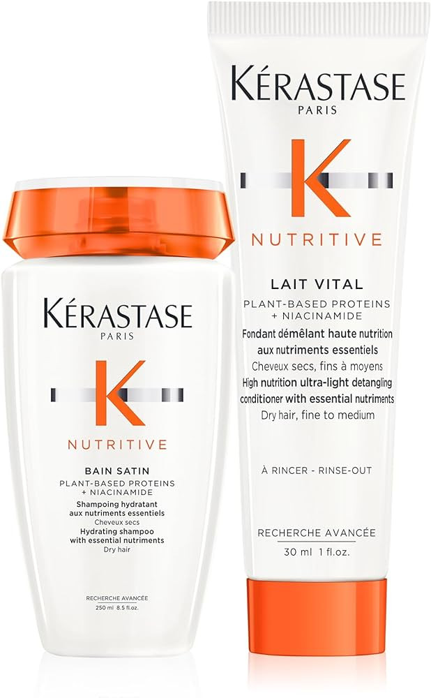 KERASTASE Nutritive Bain Satin Shampoo & Lait Vital Conditioner Set | Gently Cleanses & Replenish... | Amazon (US)