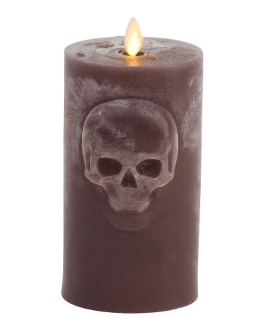 Chalky Skull Pillar Candle | Decor | Marshalls | Marshalls
