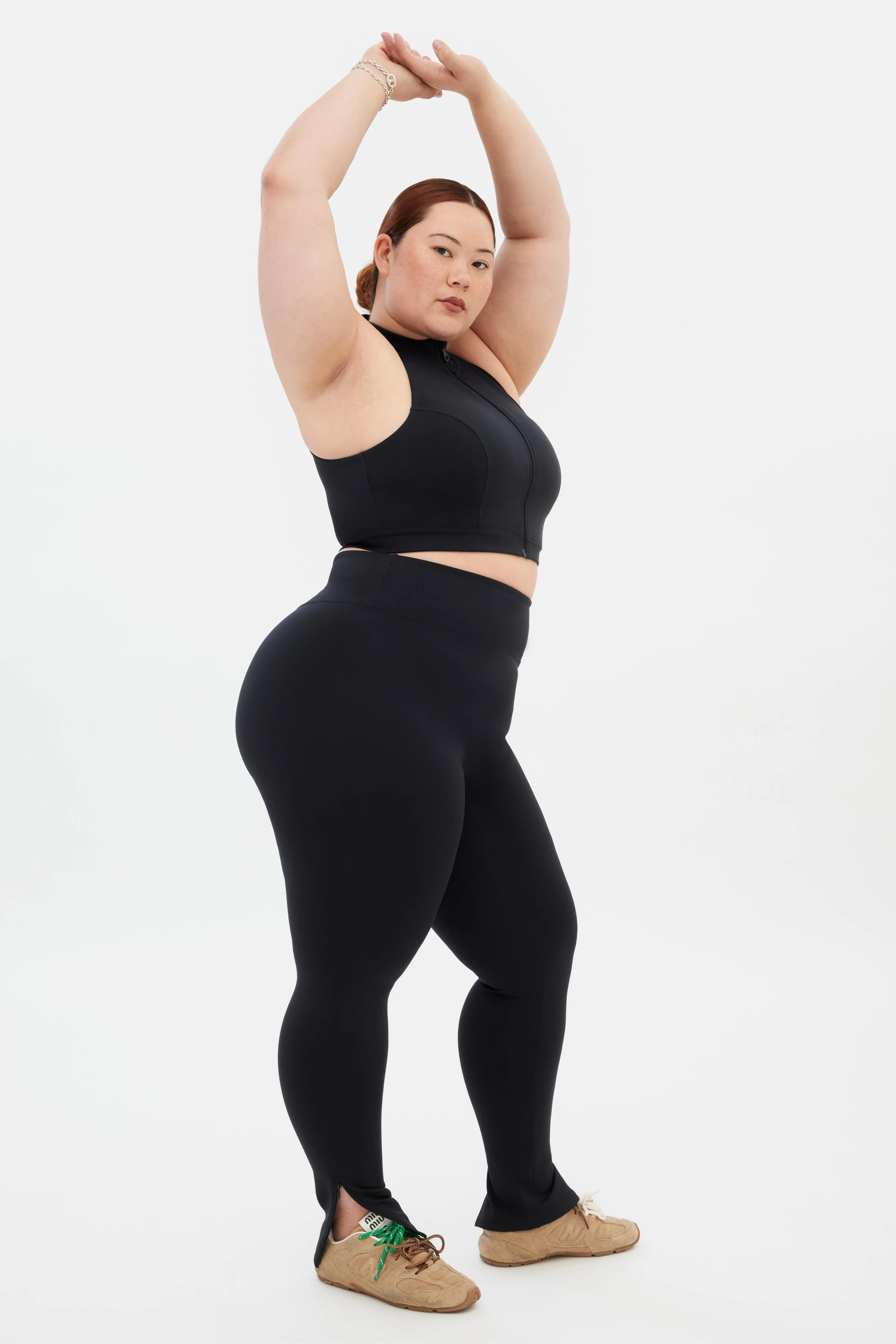 Black Luxe Zipper Legging | Girlfriend Collective