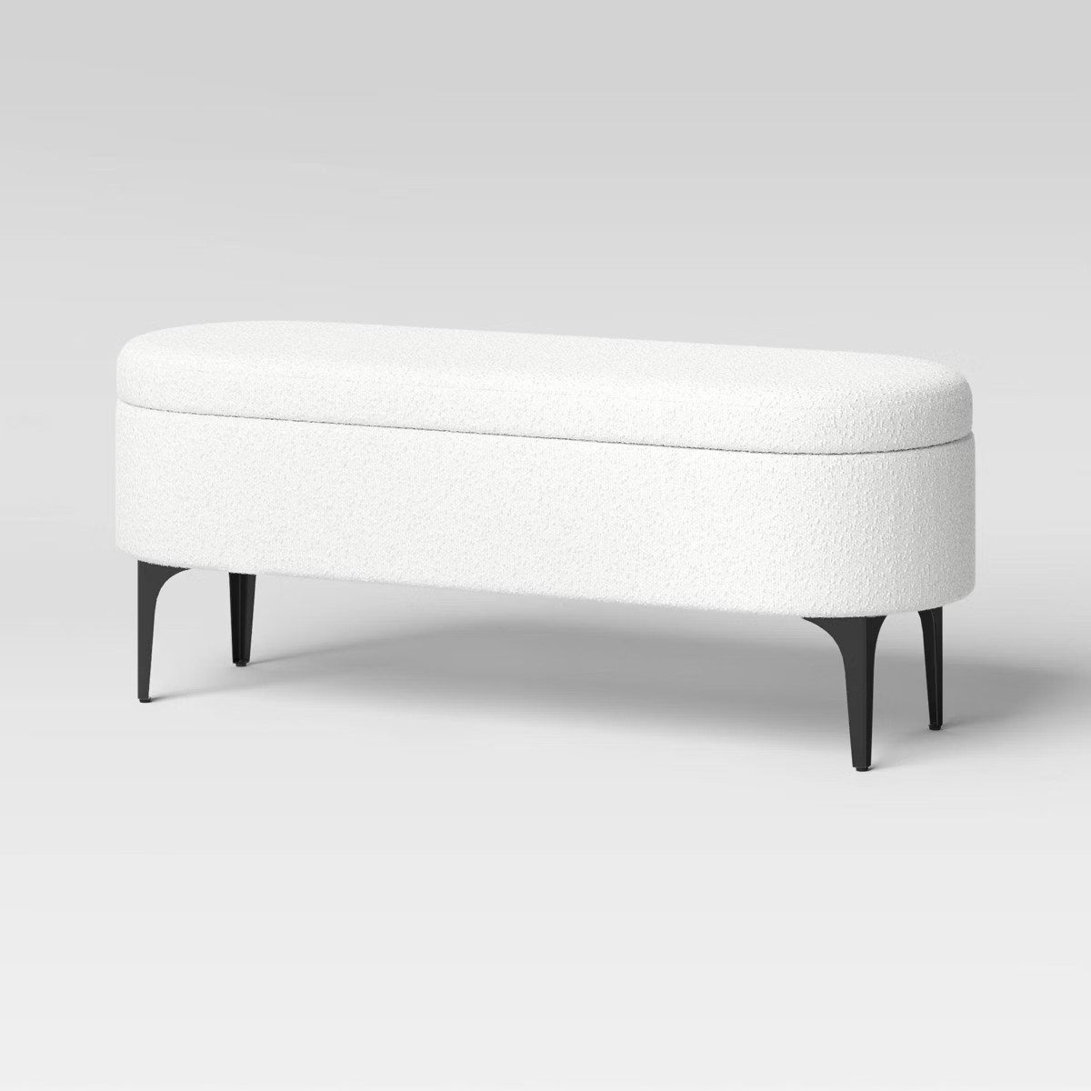 Storage Bench with Metal Legs Cream Boucle - Threshold™ Assembly Required | Target