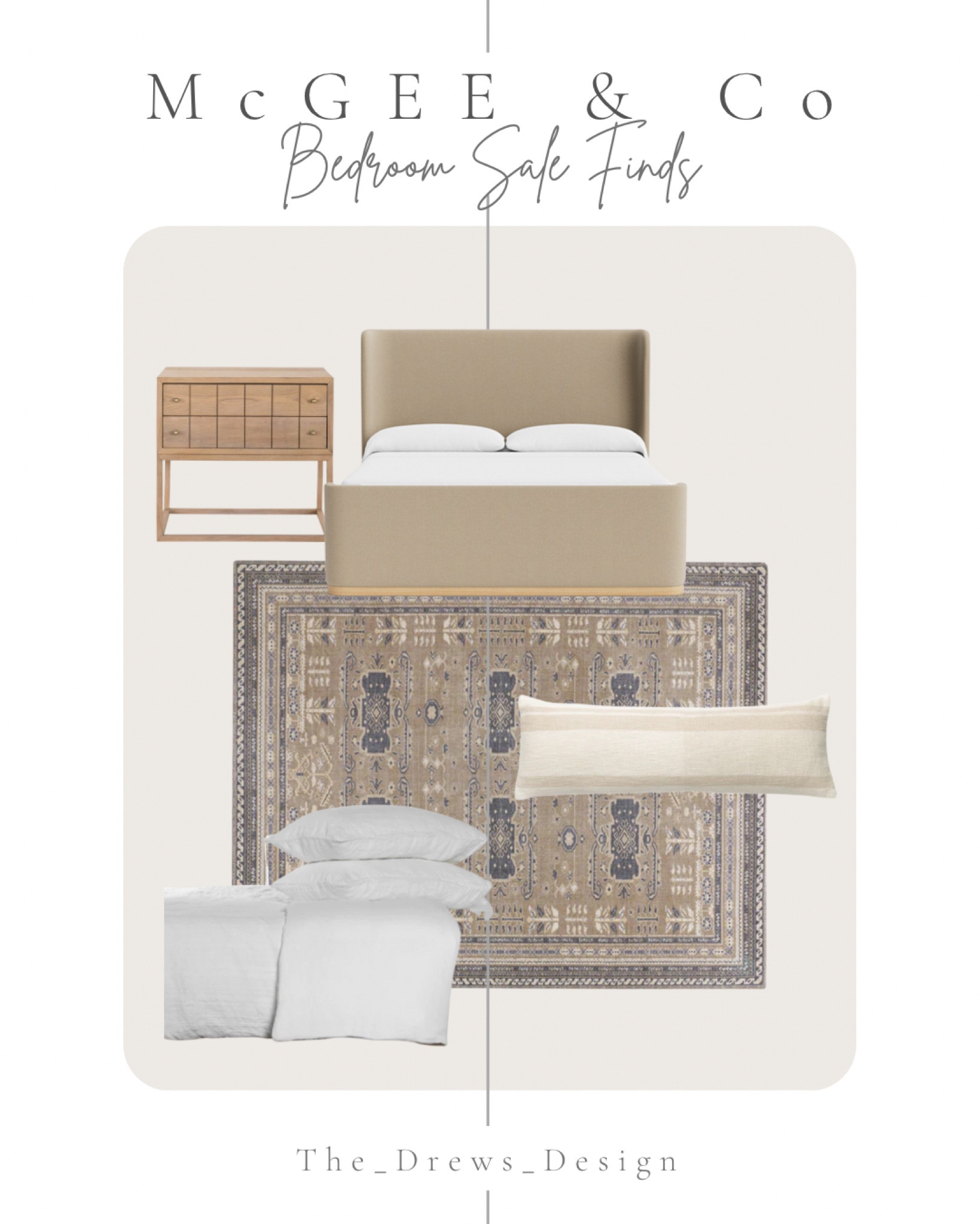 Bedroom picks from the McGee and Co spring tent sale. Bedroom furniture, rug, king size bed, upholstered bed frame, nightstand, linen duvet cover 

#LTKhome #LTKstyletip #LTKsalealert