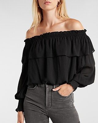 Ruffle Off The Shoulder Top | Express