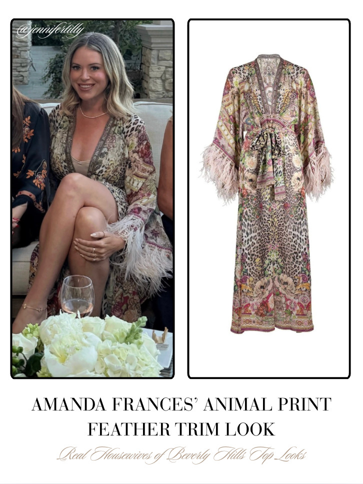 Amanda Frances' Animal Print Feather Trim Look 📸= @jennifertilly 

 