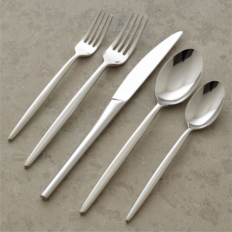 Uptown 20-Piece Flatware Set + Reviews | Crate & Barrel | Crate & Barrel