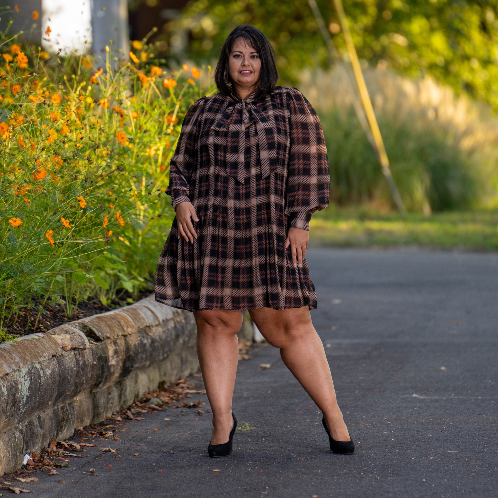 This brown plaid dress is perfect for fall! The sleeves are wide. Pair it with some boots or tights for colder weather. I’m wearing a size 14

#LTKSeasonal #LTKHolidaySale #LTKplussize