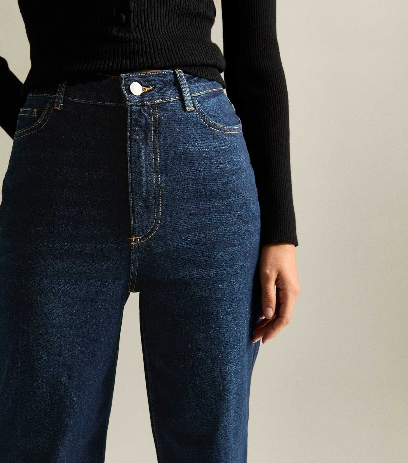 Dark Blue Adalae High Waisted Wide Leg Jeans | New Look | New Look (UK)