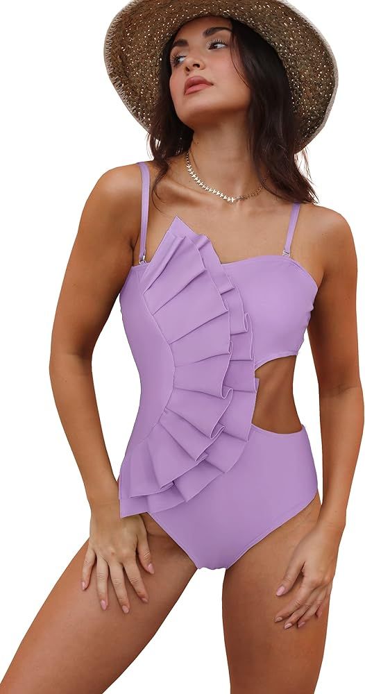 Lilac One Puece Swimsuit, Swimwear, Resort Style, Summer Style, Amazon Style, Amazon Fashion, Amazon | Amazon (US)
