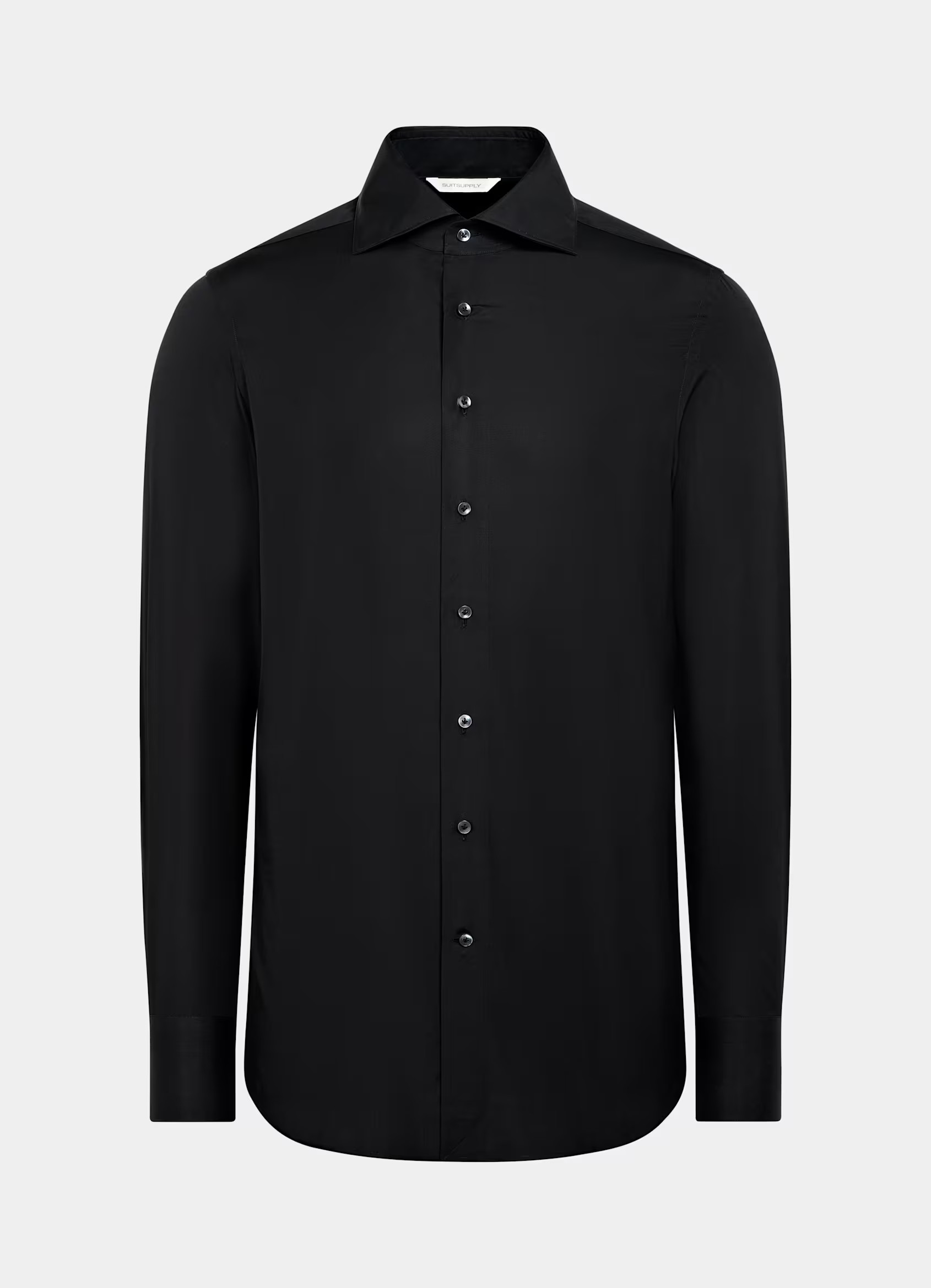 Black Widespread Collar Shirt | Suitsupply (US)