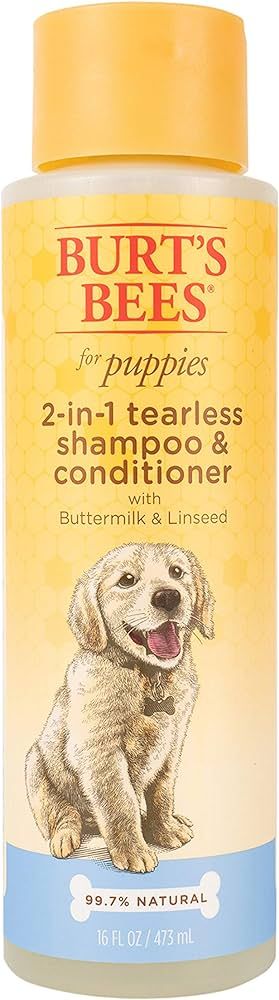 Burt's Bees for Pets Puppies Natural Tearless 2 in 1 Shampoo and Conditioner | Made with Buttermi... | Amazon (US)