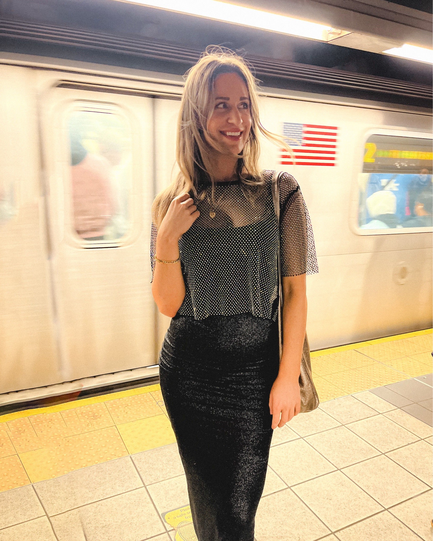 Went to NYC recently and put together this layered, metallic-inspired look for our night out ❤️ 🌃  The top is sold out, but I found similar items on Amazon that are linked! 

#LTKFindsUnder100 #LTKStyleTip