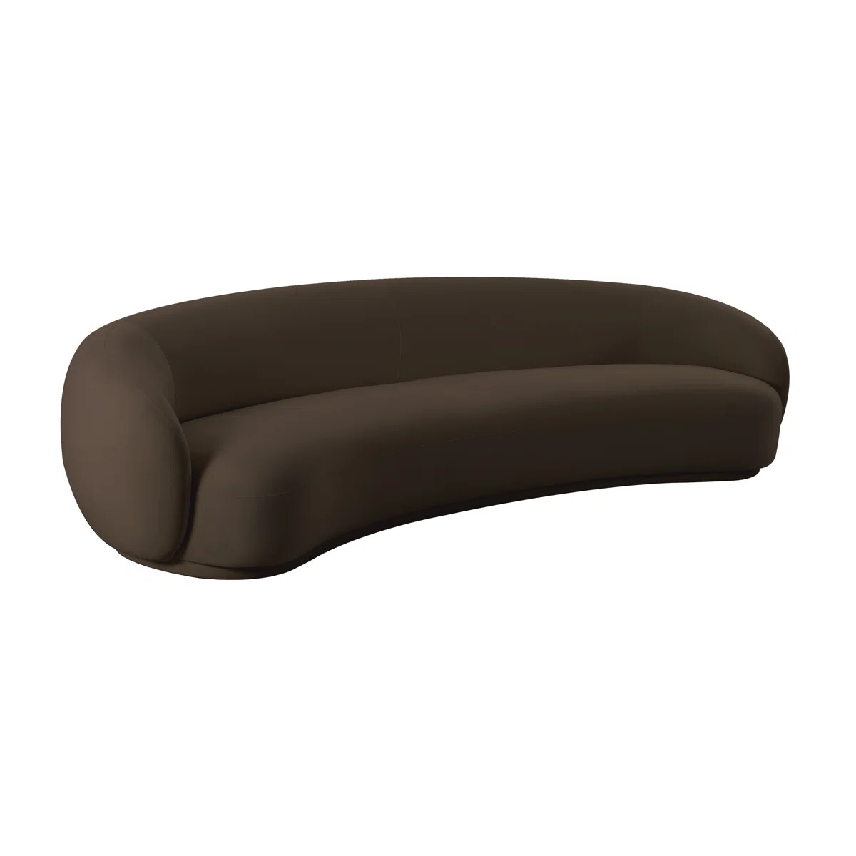 Tov Furniture Kendall Chocolate Brown Velvet 120 Inch Sofa | Wayfair North America
