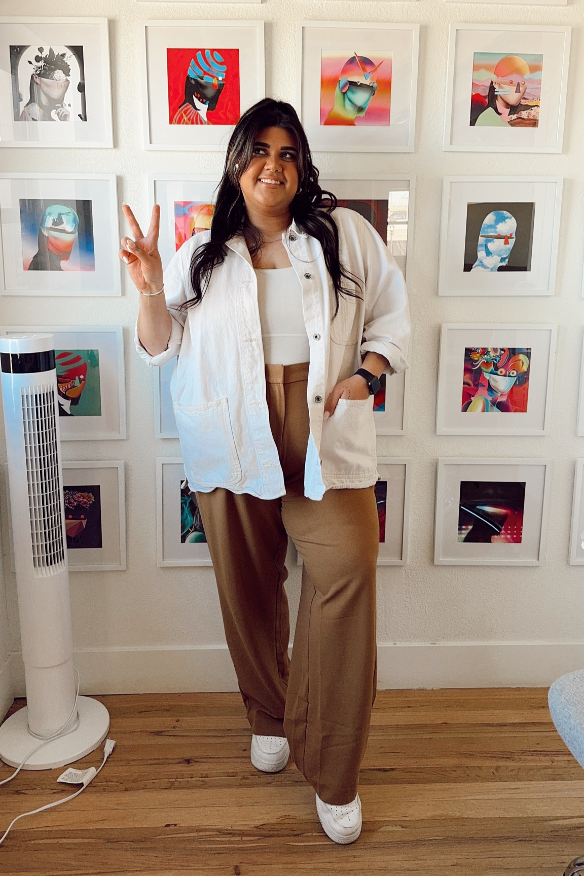 Never thought I would love an oversized white denim jacket so much but here we are! Another workday of Old Navy.

#LTKfindsunder50 #LTKplussize #LTKworkwear