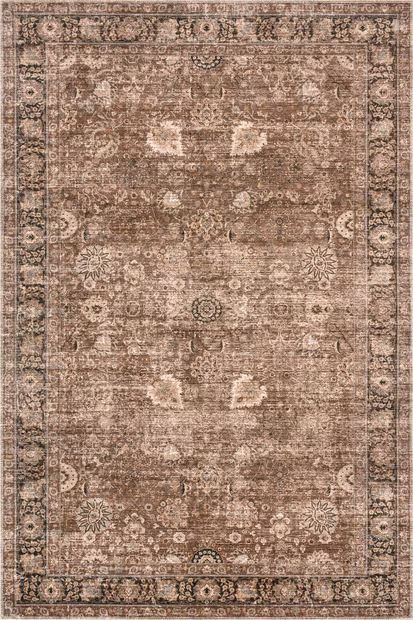 Brown Bayberry Vintage Washable Area Rug | Rugs USA