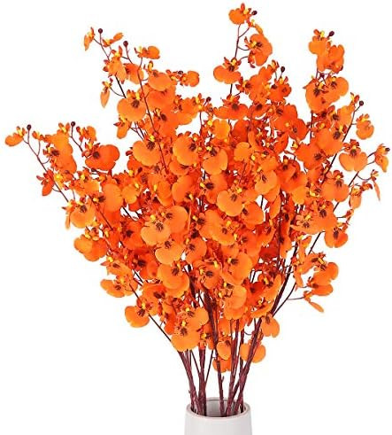 HANTAJANSS Artificial Orchids Flowers, 8 Pcs Orchids Silk Fake Flowers in Bulk Flowers Artificial... | Amazon (US)
