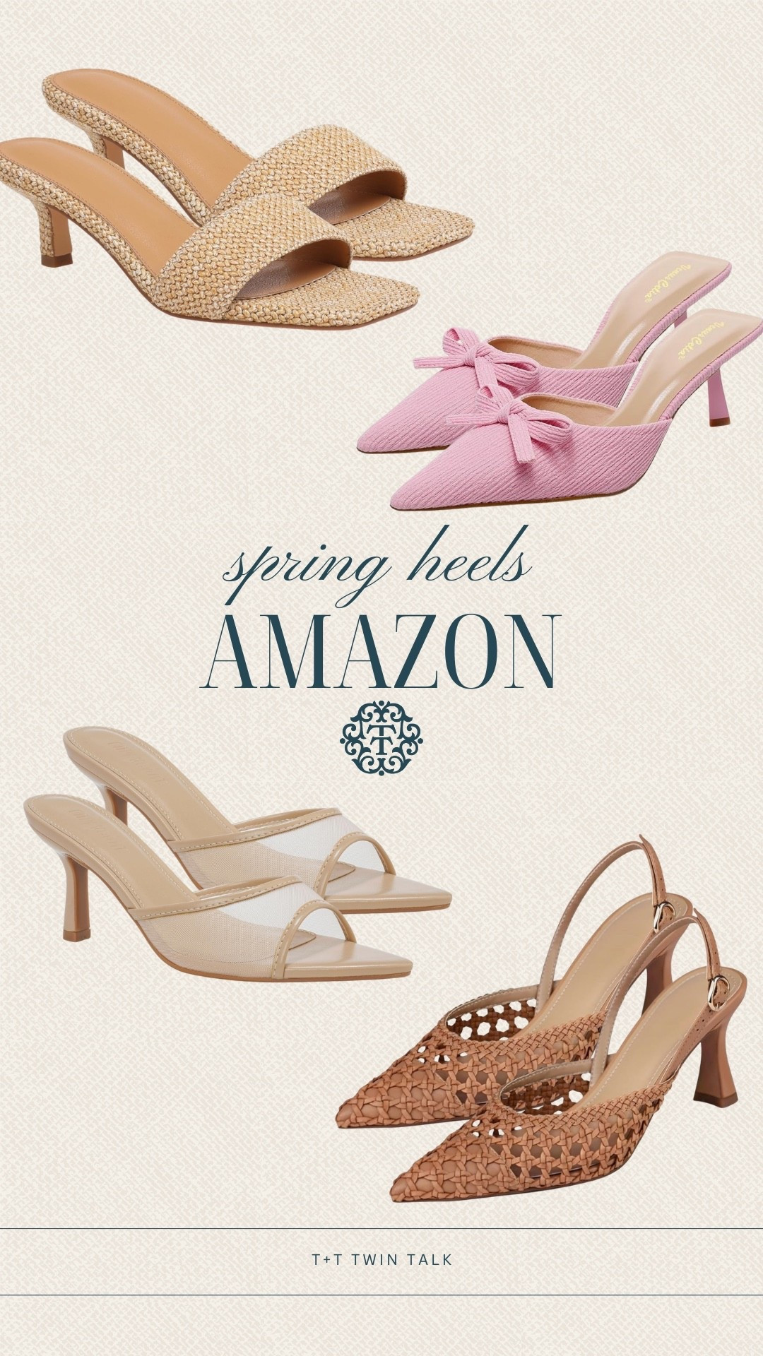 These spring heels are an easy way to dress up your outfits without overthinking it. We pulled a mix of neutrals and a pink pair so you can switch it up depending on the look, all easy finds from Amazon. Perfect for dinners, events, or a night out.

#LTKOver40 #LTKSeasonal #LTKMidsize