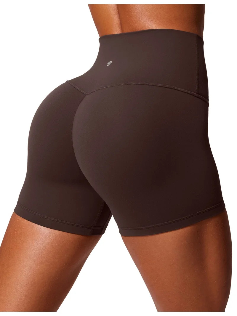 CRZ YOGA Secretsculpt Butterlift Biker Shorts 4" No Front Seam Womens Workout Booty Scrunch Butt ... | Walmart (US)