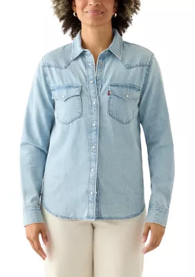 Levi's Women's Ultimate Western Denim Shirt, XL | Belk