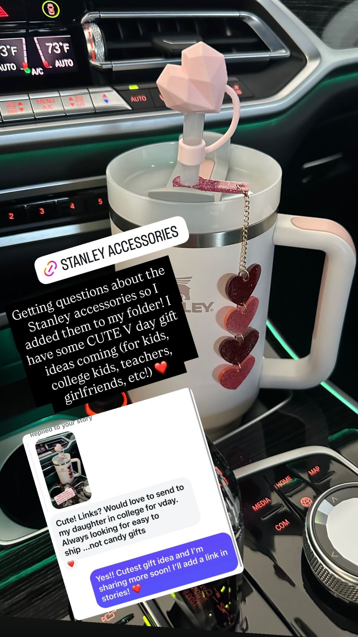 Getting questions about the Stanley accessories so I added them to my folder! I have some CUTE V day gift ideas coming (for kids, college kids, teachers, girlfriends, etc!) ❤️