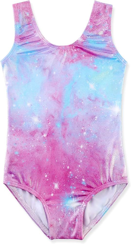 Amazon.com: HOZIY 4t Leotards for Girls Gymnastics 5t Pink Galaxy Space Tumbling Outfits Ombre Gr... | Amazon (US)