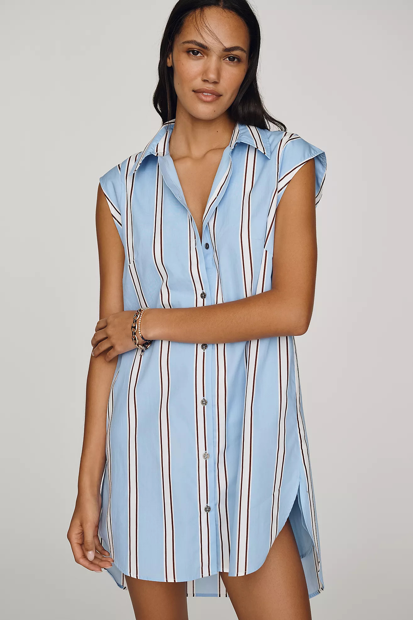 Lillian Button-Front Midi Dress by Maeve | Anthropologie (US)