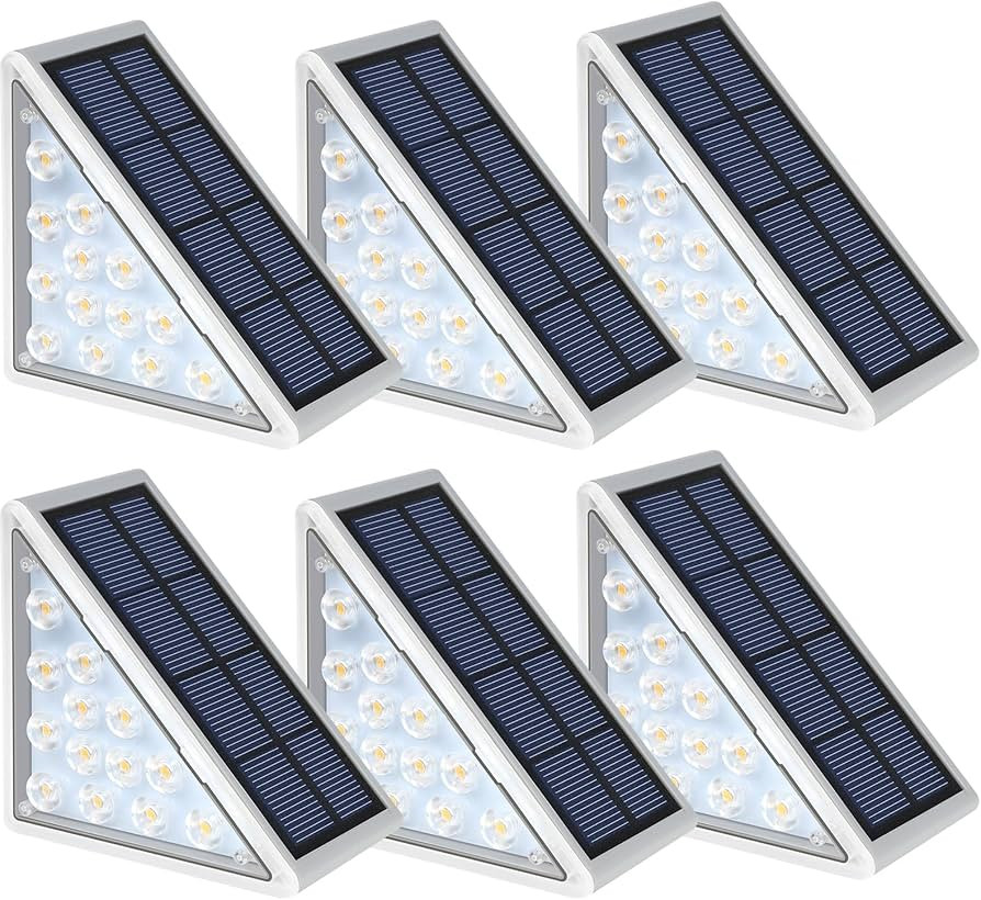 LED Solar Step Lights Waterproof Outdoor Stair Lights, Solar Deck Lights Outdoor Decor IP67 Solar... | Amazon (US)