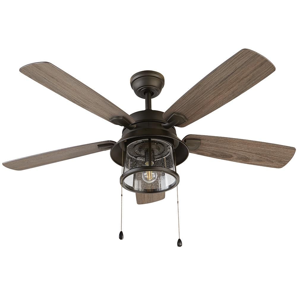 Home Decorators Collection Shanahan 52 in. LED Indoor/Outdoor Bronze Ceiling Fan with Light Kit-5... | The Home Depot