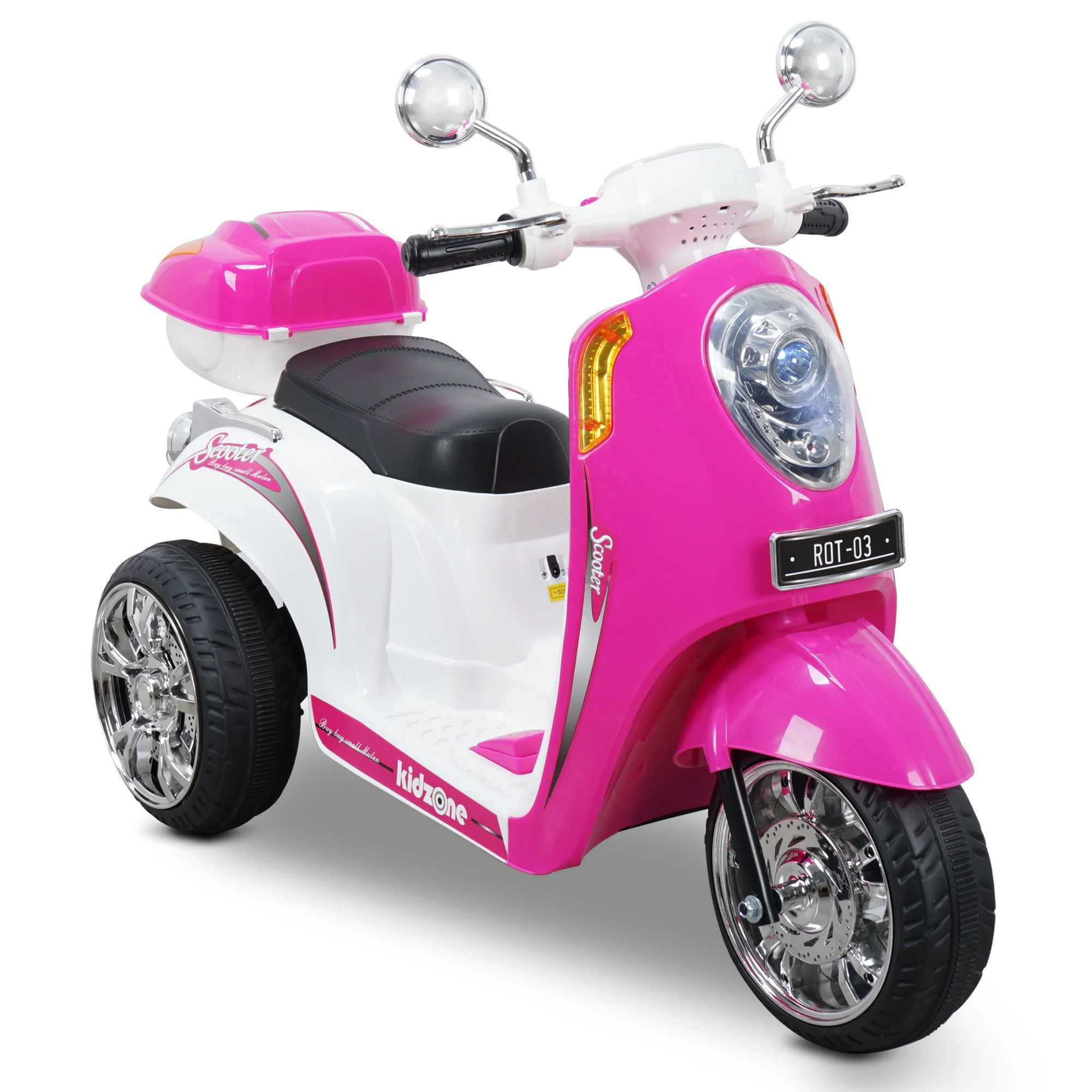 KidZone Kids Pink 6 V Scooter Powered Ride-On - Walmart.com | Walmart (US)