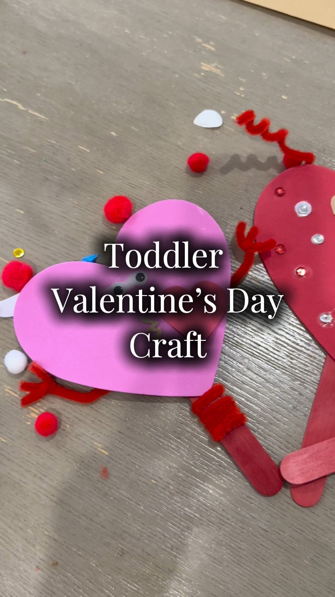 Another super easy to make toddler craft for Valentine’s Day is love monsters. 

We used foam hearts, stuck a stick on the back, and decorated each one as we all wanted. We used pipe cleaners, googly eyes, stickers, pompons, and glitter. 

We created these love monsters and we use them to decorate and also to play by creating stories where they interact with each other. 

#momlife #toddlercrafts #parenting #toddleractivities #parentinglife 

#LTKmomlife #LTKValentine #LTKKids