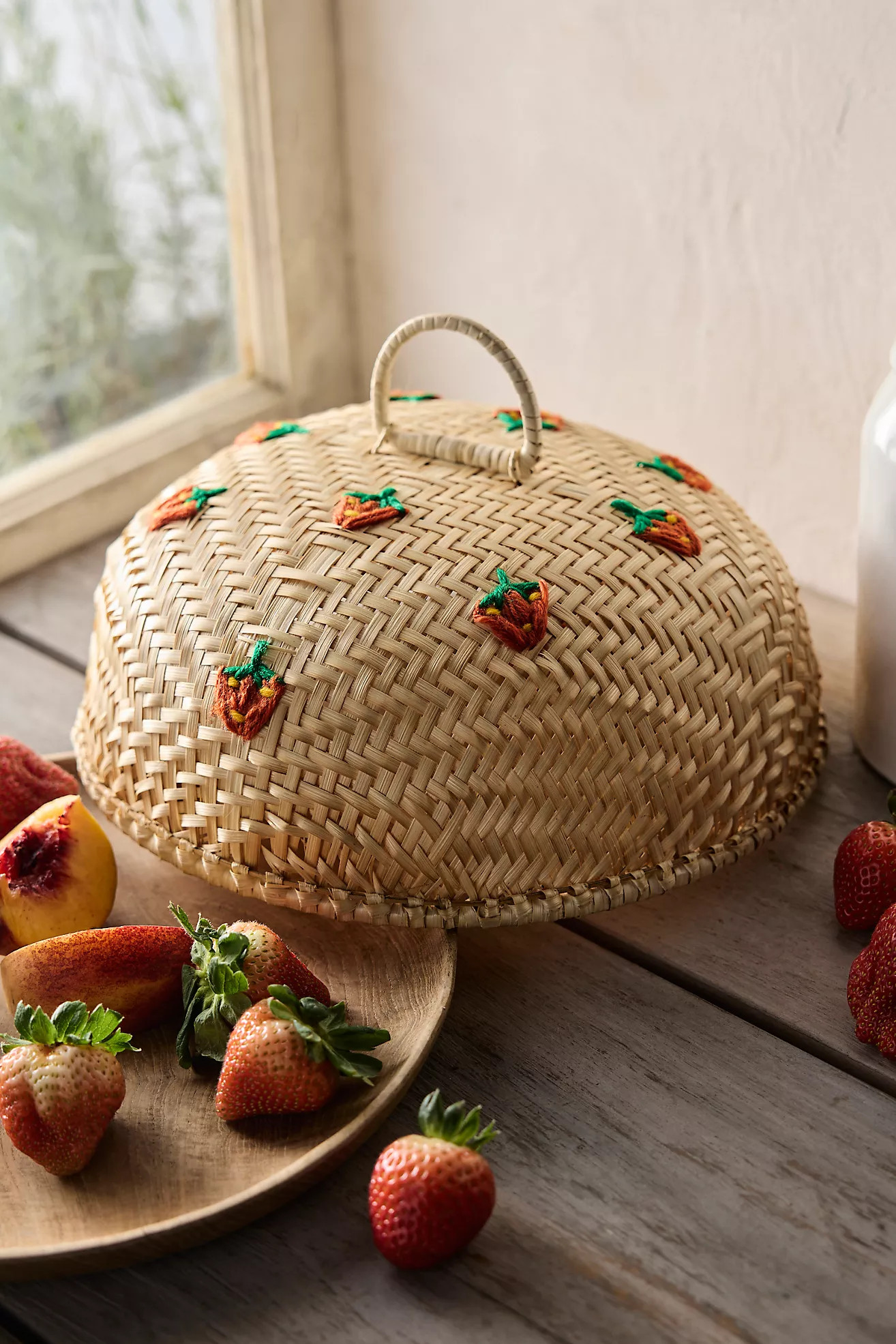 Strawberry Bamboo Food Cover | Anthropologie (US)