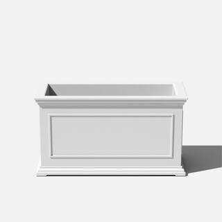 Veradek Brixton Series 33 in. L White Plastic Planter BXVLG33W - The Home Depot | The Home Depot