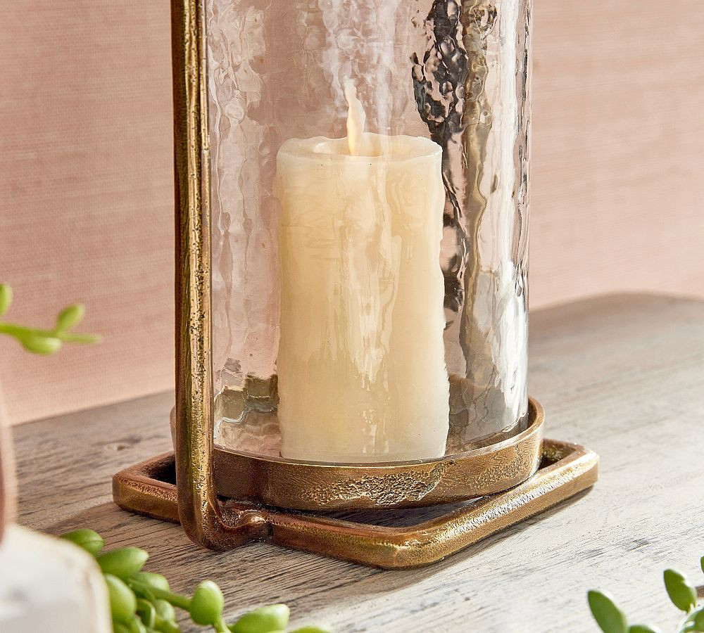 Flynn Metal Hurricane Candleholder | Pottery Barn (US)