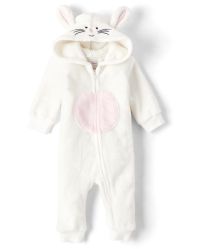 Unisex Baby Bunny Coverall - bunnys tail | The Children's Place