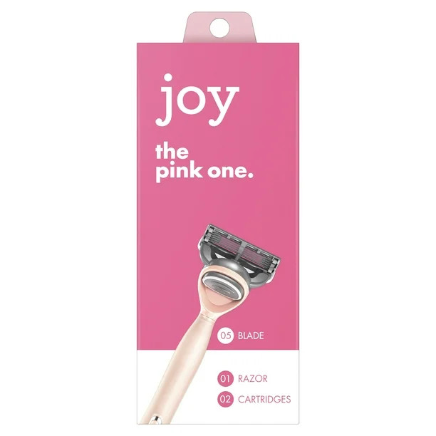 Joy Razor Handle and 2 Blade Refill Cartridges, Pink - Walmart.com | Walmart (US)