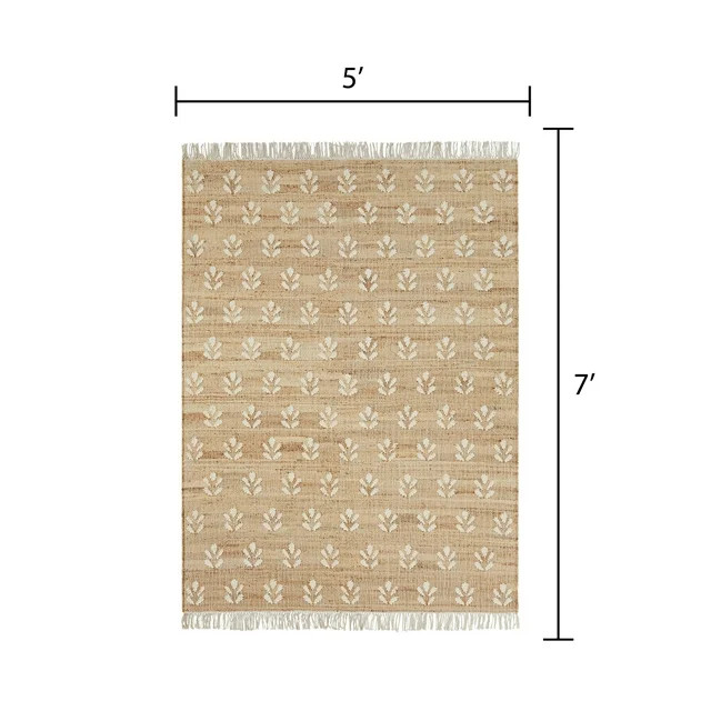 Better Homes & Gardens Floral Jute 5' x 7' Rug by Dave & Jenny Marrs - Walmart.com | Walmart (US)