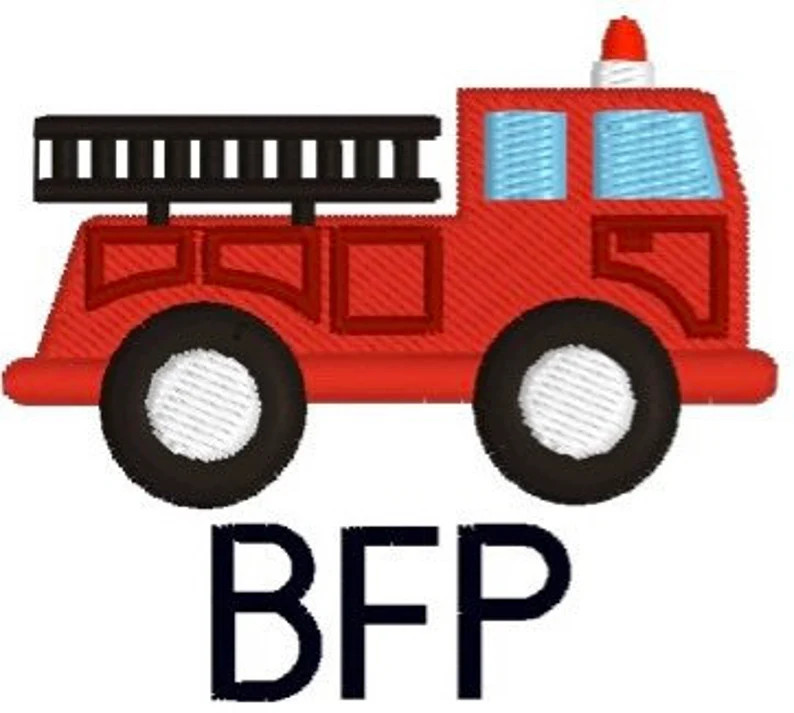 Boys Firetruck Monogram Polo Design | Etsy (US)