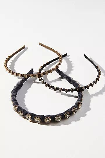 Set of Three Jeweled Headbands Anthropologie | Anthropologie (US)