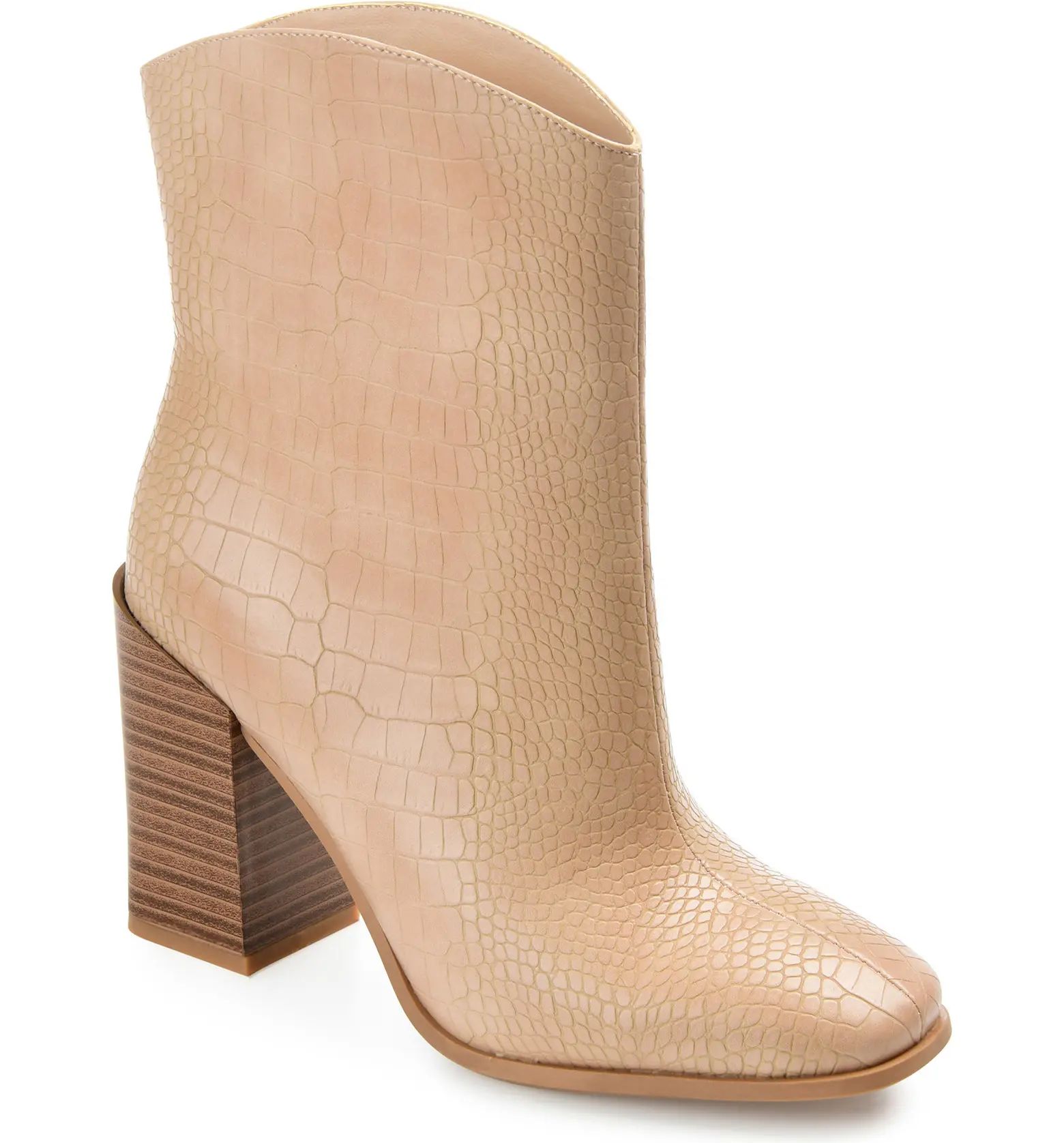 Brekkin Croc Embossed Tru Comfort Foam Western Bootie | Nordstrom Rack