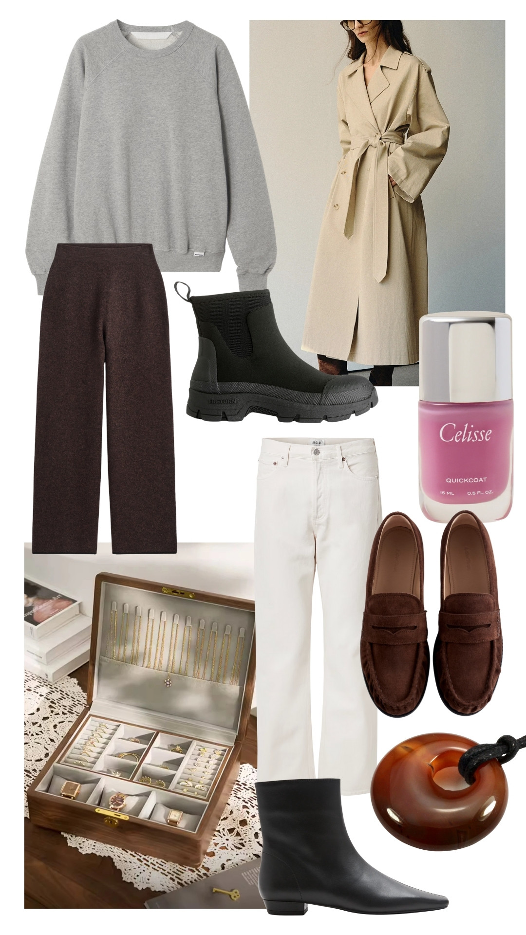 Your most loved last week. Spring outfit inspo is officially here with lighter shades of grey, trench coats and white denim. Black boots and chocolate suede loafers. Plus my favourite substitue to gel nails for a healthy and cute manicure!

#LTKbeauty #LTKstyletip #LTKspring