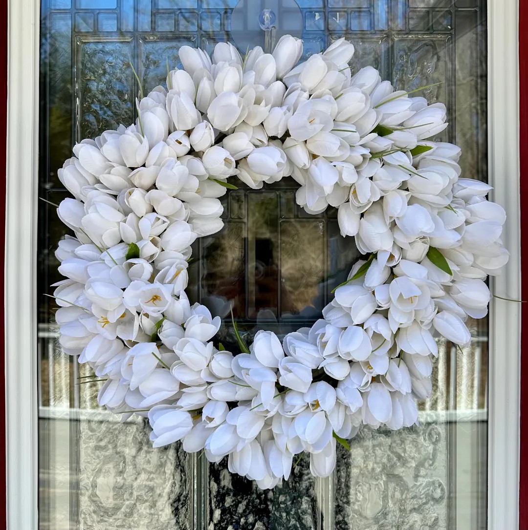 White Tulip Spring Wreath | Etsy (US)