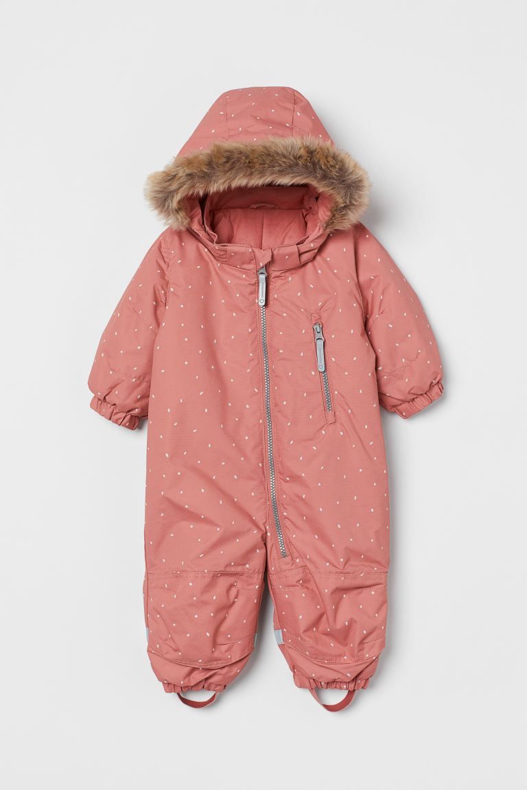Padded snowsuit in water-repellent, functional fabric with reinforced sections at back and on kne... | H&M (US + CA)