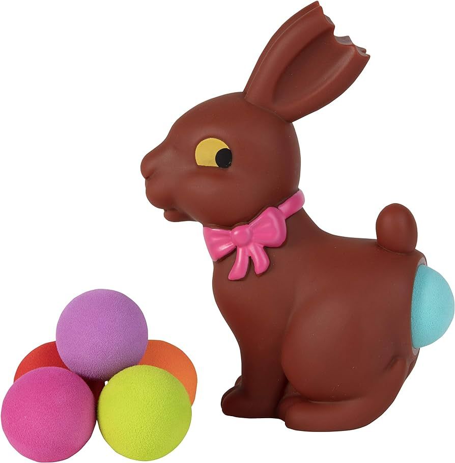 Chocolate Bunny Easter Popper Toy - Shoot Foam Balls Up to 20 Feet - 6 Balls Included - Great Eas... | Amazon (US)