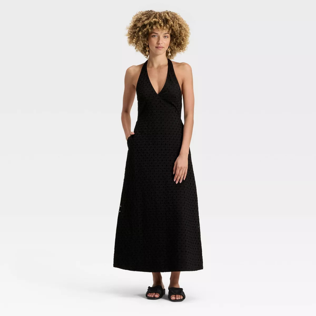 Women's Eyelet Maxi A-Line Dress - A New Day™ | Target