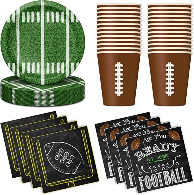 Football Party Decorations | The Big Game Football Party Supplies | Football Plates, Football Nap... | Amazon (US)