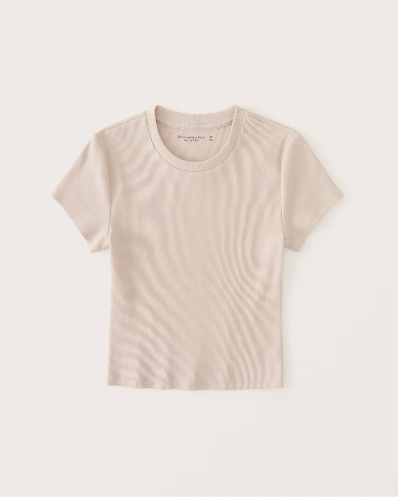 Ribbed Crew Tee | Abercrombie & Fitch (US)