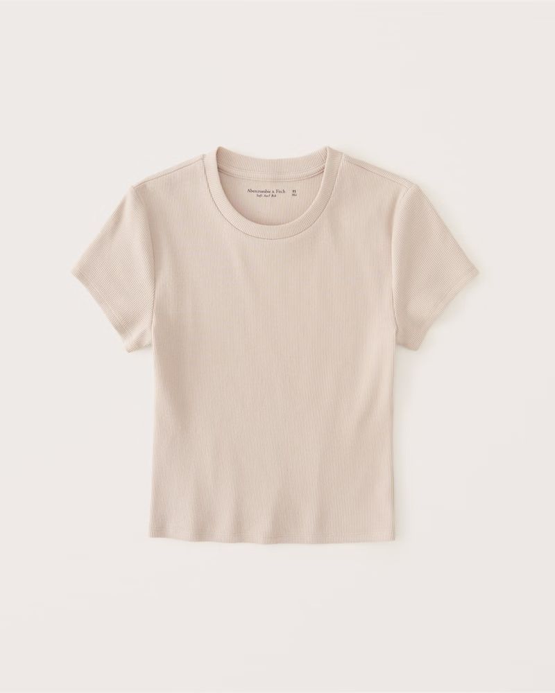 Ribbed Crew Essential Tee | Abercrombie & Fitch (US)