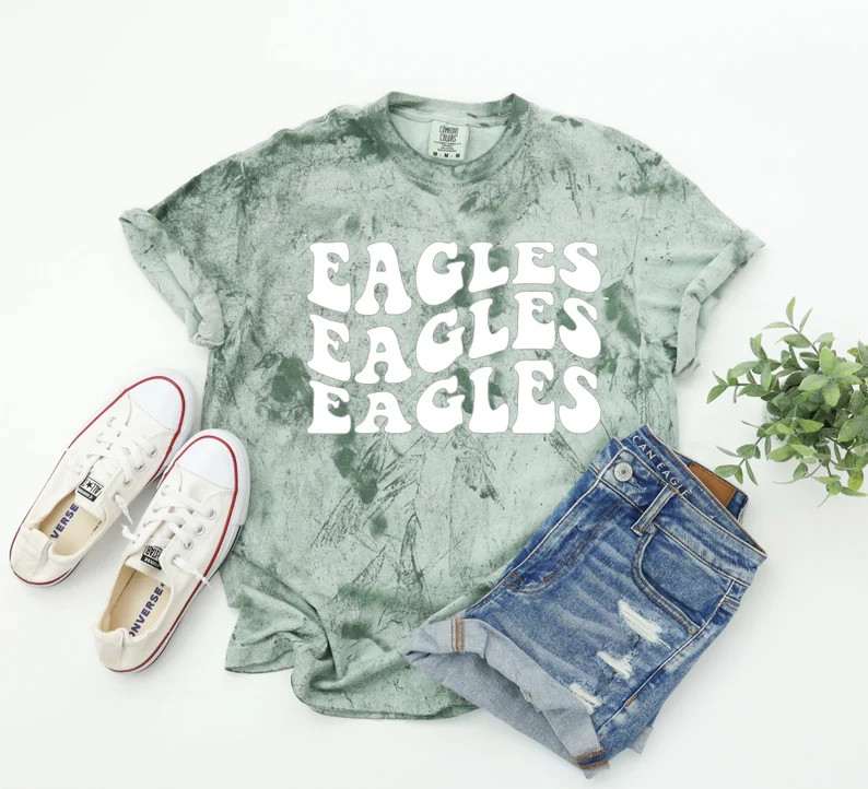 Eagles Wavy Shirt, Philly Sports Gear, Football Tshirts for Girls, Eagles Tshirt - Etsy | Etsy (US)